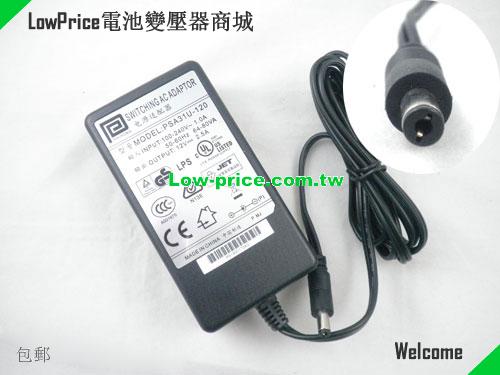  Phihong Switching AC Adapter PSA31U-120 Power Supply 12V 2.5A PHIHONG 12V 2.5A 30W 筆電變壓器 