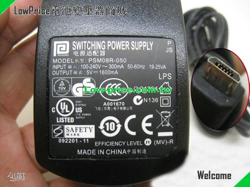 PHIHONG PSM08R-050 筆電變壓器 5V 1.6A 8W
