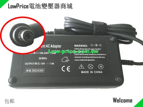 Replacement 19V 7.9A Ac Adapter 150W for Razer RC30-0083 RC30-00830100 RAZER 19V 7.9A 150W 筆電變壓器