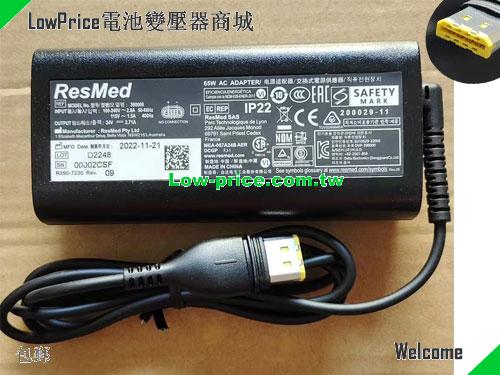  Genuine Resmed 390000 Ac Adapter for ResMed AirSense 11 CPAP Machine 24v 2.71A RESMED 24V 2.71A 65W 筆電變壓器 