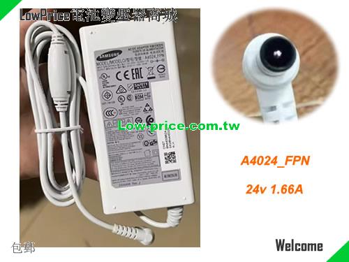  Genuine White Thin Samsung A4024_FPN Ac Adapter 24v 1.66A  PSU for SoundBar SAMSUNG 24V 1.66A 40W 筆電變壓器 