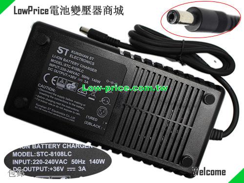  Genuine ST STC-8108LC Li-ion Battery Charger 36v 3A  for Electric Bikes ST 36V 3A 108W 筆電變壓器 
