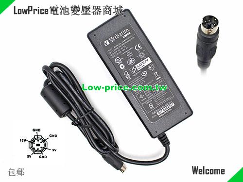 Genuine Verbatim UEA325D-0512-A AC Adapter 12v 2A 5v 2A Power Supply VERBATIM 12V 2A 24W 筆電變壓器