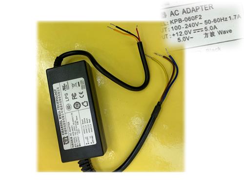 CWT 12V 5A 60W筆電變壓器，副廠/原廠筆電電源供應器，接頭規格-