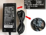 Tiger TG7501 TG-7601-ES Ac Adapter for IBM 42H1176 PN  24V 3.125A 75W Power Adapter Molex 3Pin TOSHIBA 24V 3.125A 75W 筆電變壓器